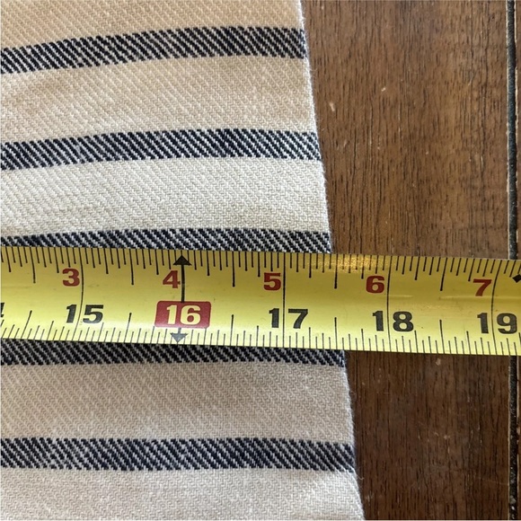 J.Crew 0 Skirt Blue White Stripe Linen Textured Zipper Mini Crossover Wrap Front - Picture 5 of 11